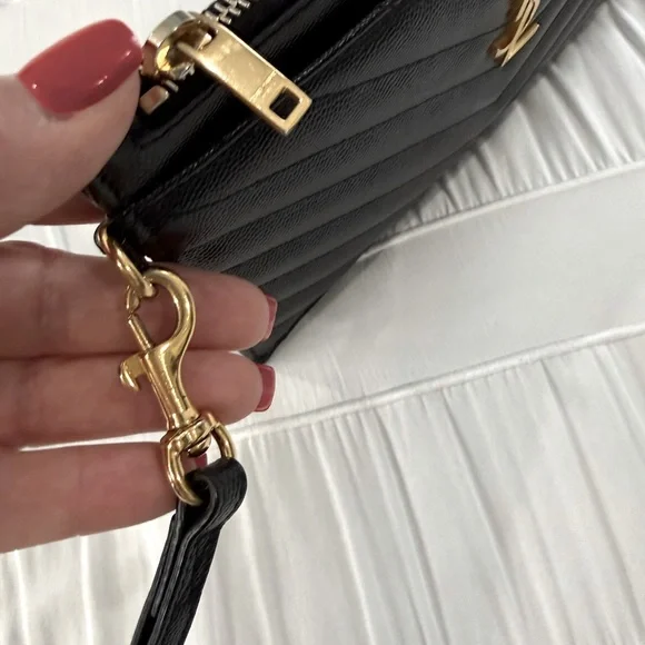 Yves Saint Laurent Black Quilted Wristlet. AUTHENTIC! - Picture 8 of 15